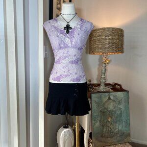 Y2k Karen Kane Lace Blouse